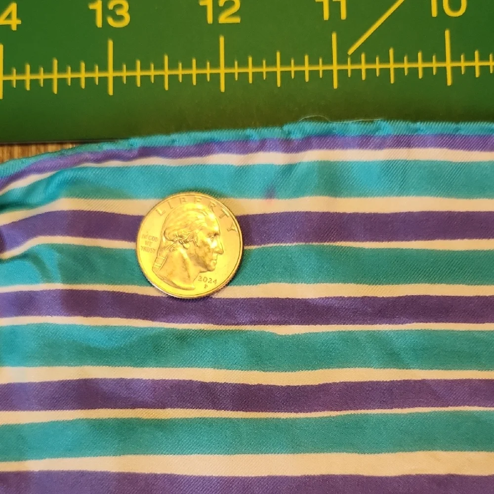 Vintage VENA Green & Purple Abstract Polyester Scarf